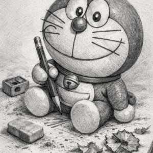 Pencil Sketch Doraemon
